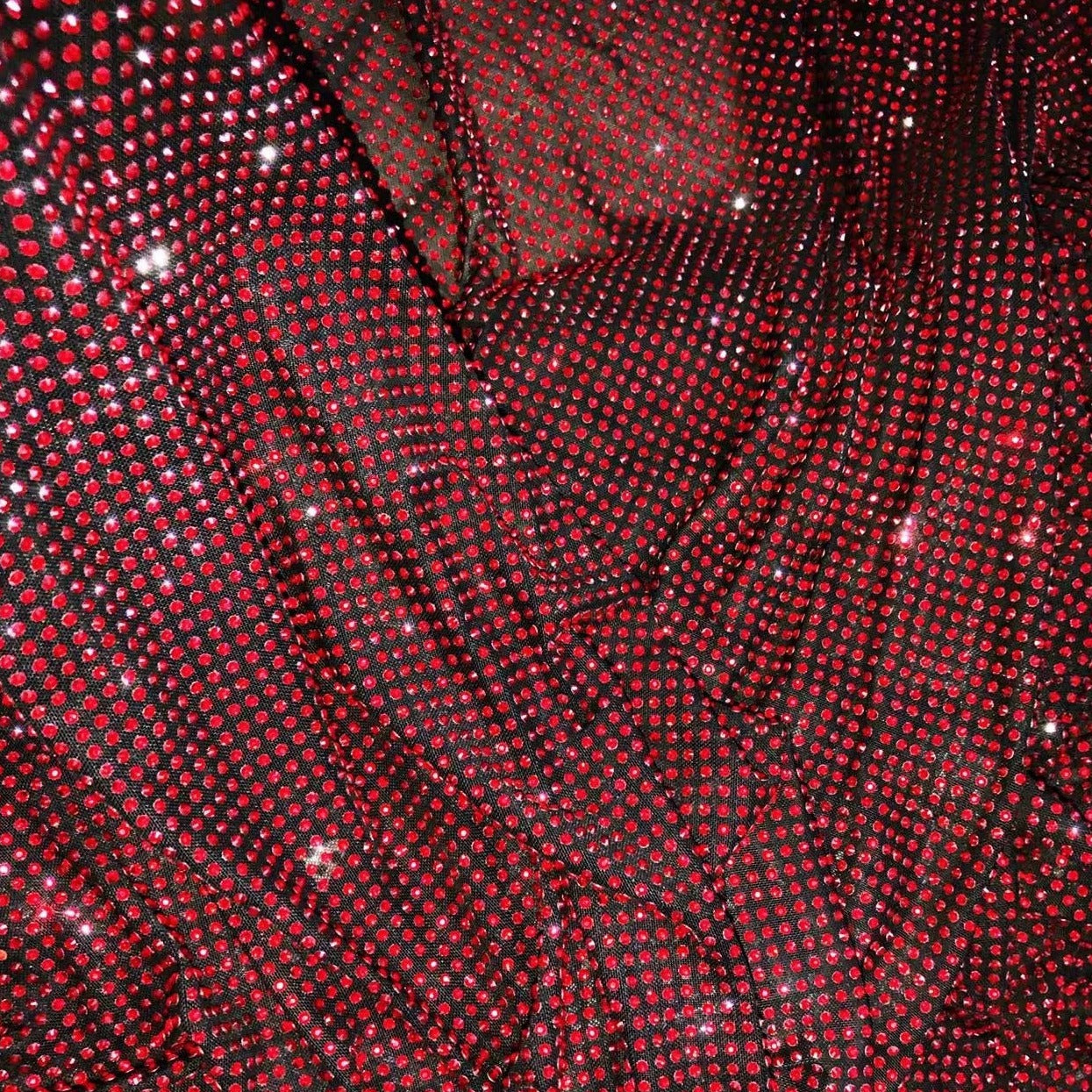 siam power mesh rhinestone luxury fashion fabric