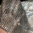 brass swarovski crystal mesh chainmail fabric