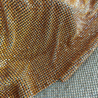 Light orange crystal mesh fabric