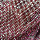 light rose crystal mesh swarovski fabric