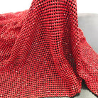 red lt siam 3mm crystal mesh aluminum fabric