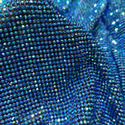 sapphire AB blue crystal mesh fabric