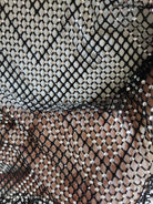 crystal rhinestone fishnet stretchable swarovski fabric