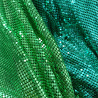 green metal mesh chainmail fabric